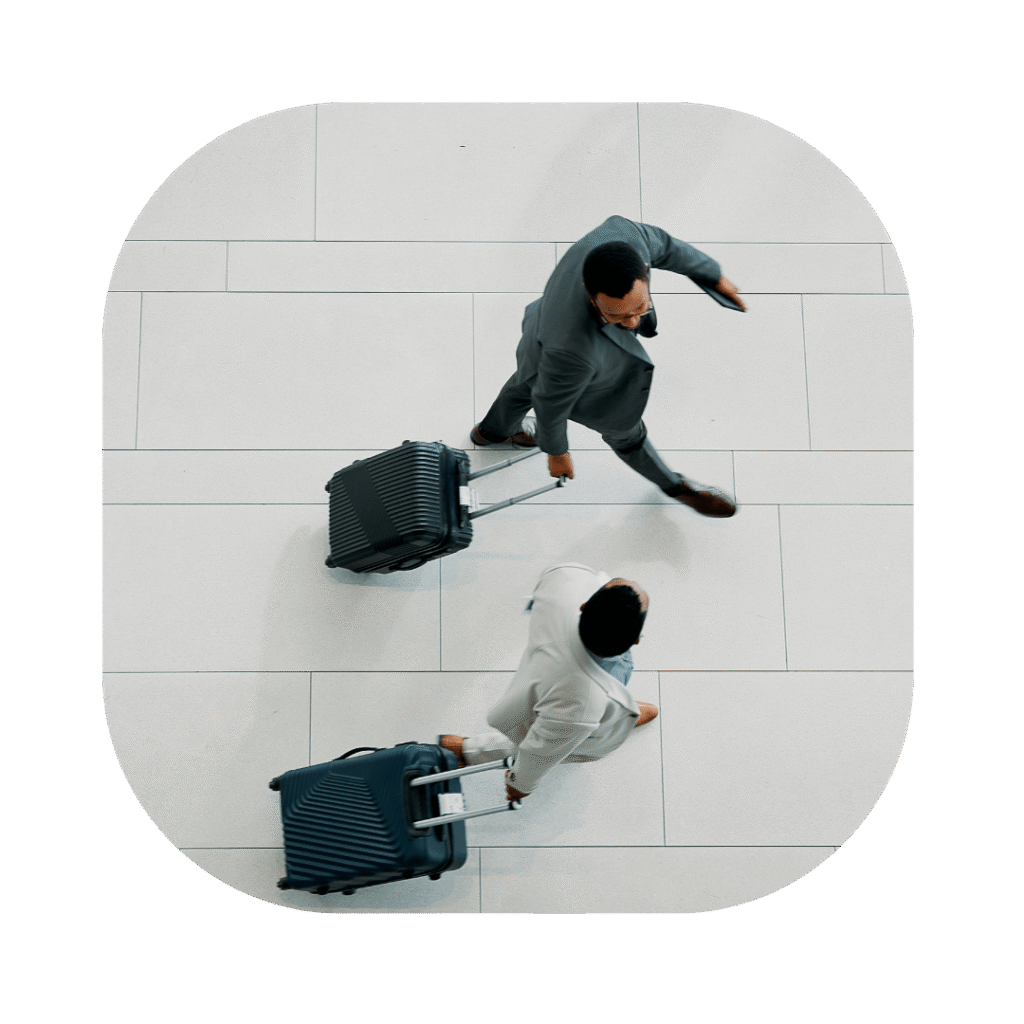 Business people with suitcase making a Sponsor Licence Application