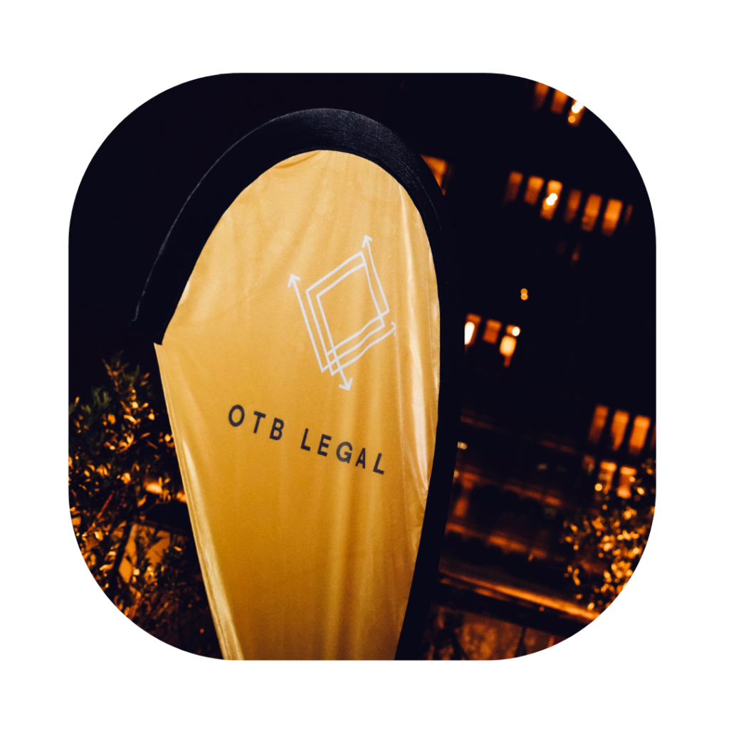 OTB Legal flag on London skyline. premium consultation OTB Legal