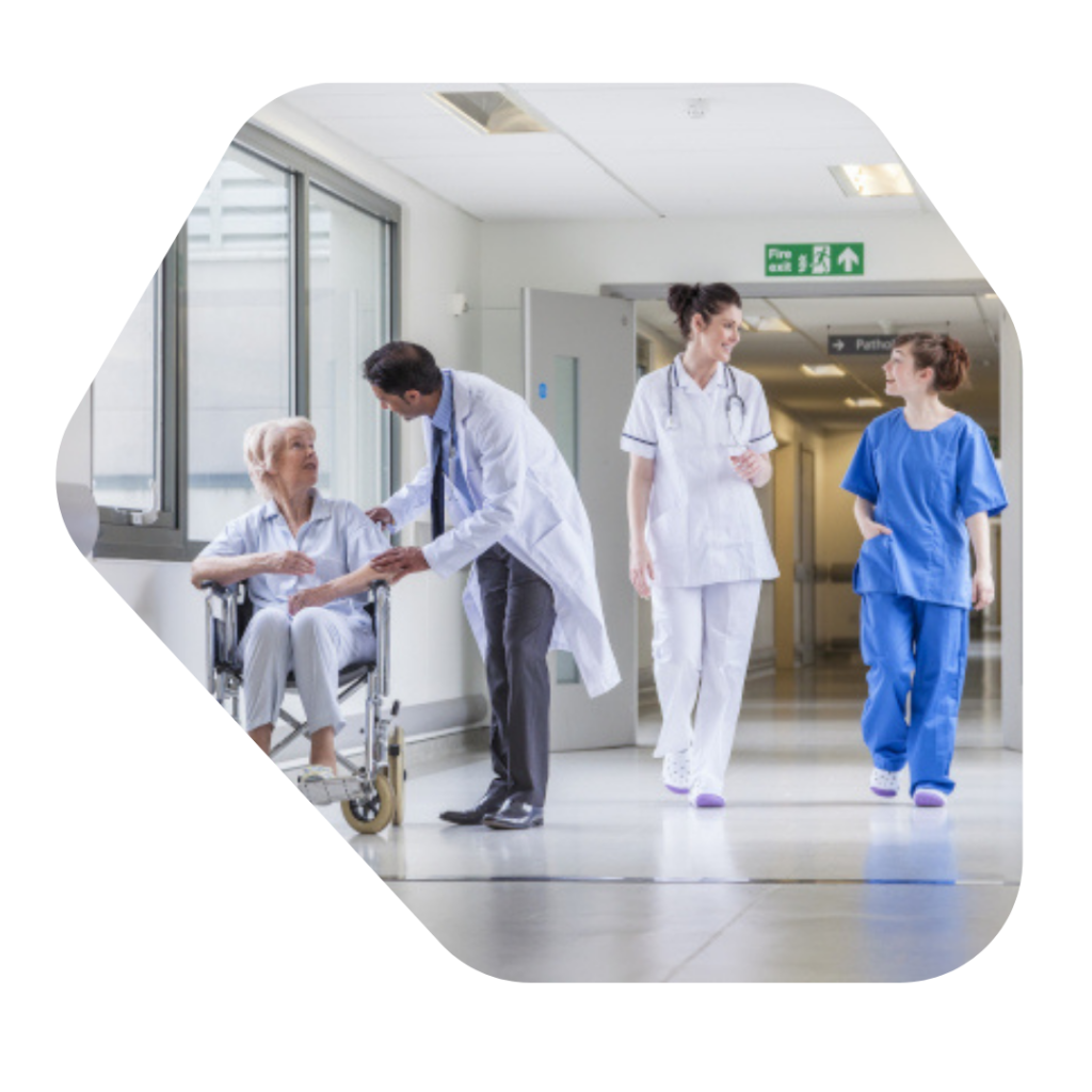 UK Skilled Worker Visa care workers in corridor