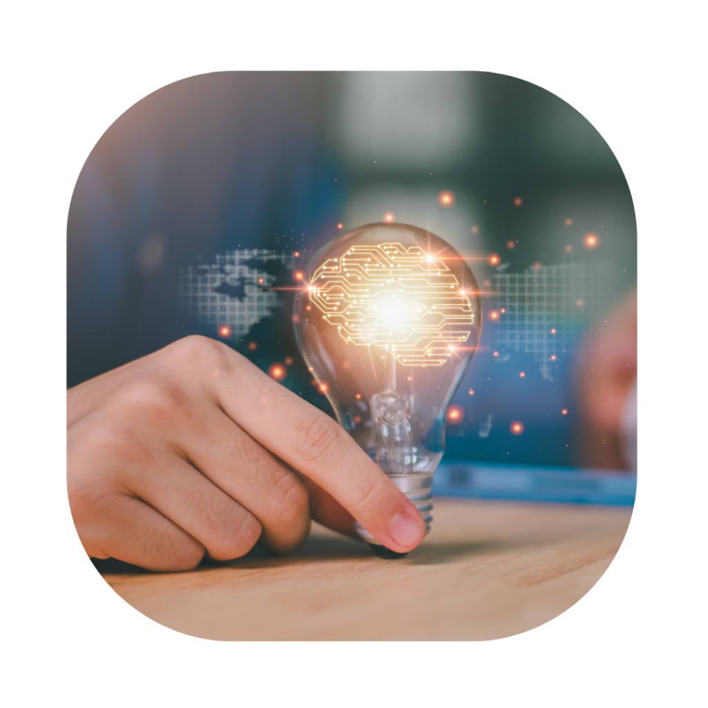 Glowing lightbulb in persons hand to show the Innovator Founder Visa UK Solicitor