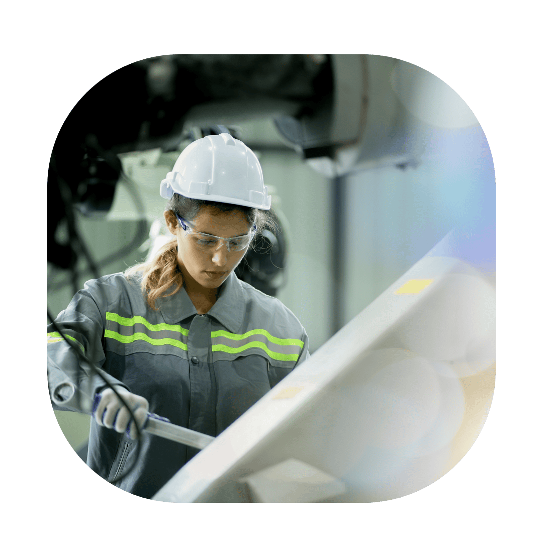 Female Engineer Wearing Hard Hat